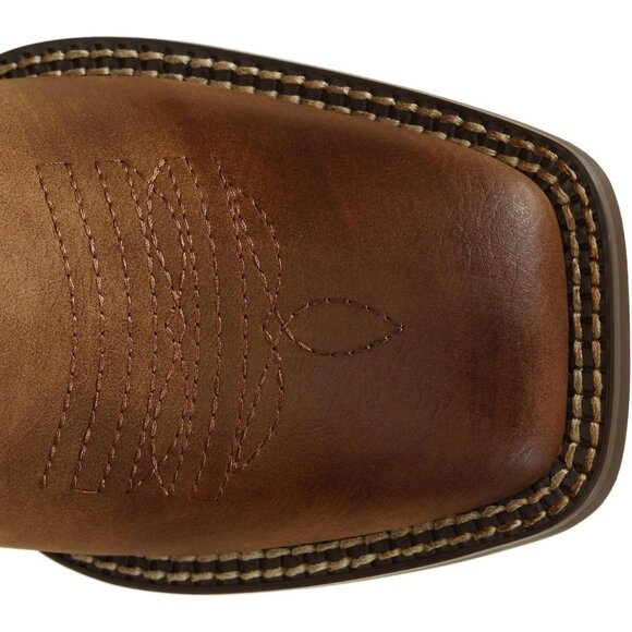 SheSole Western Boots Women Brown Faux Leather Square Toe Wide Mid Calf - Picture 4 of 7